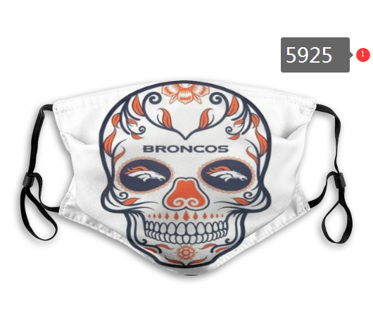 2020 NFL Denver Broncos #3 Dust mask with filter->nfl dust mask->Sports Accessory